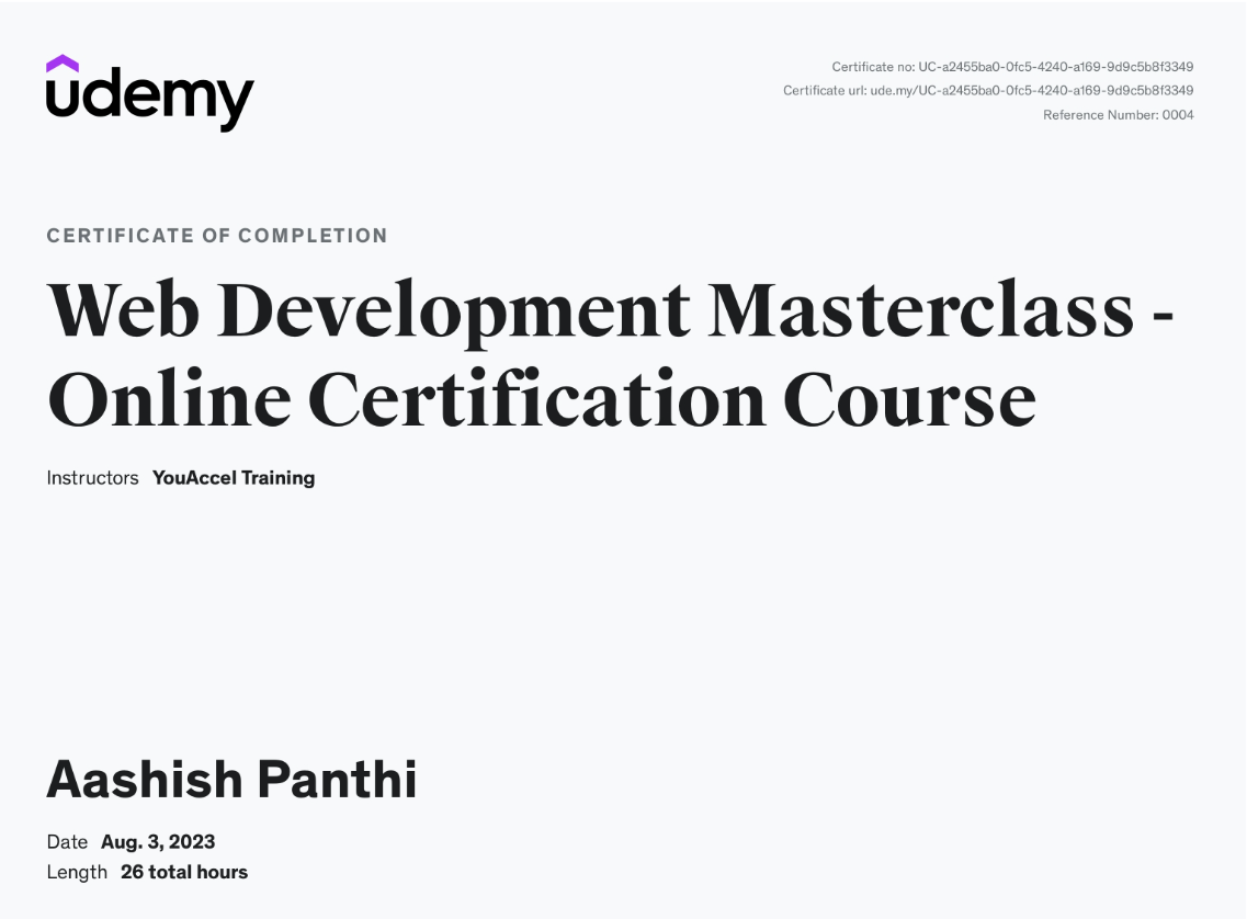 Web Development Master Class